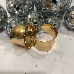 Wide Gold Hoop Earrings